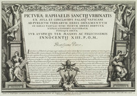 KG 00231
          <br/>
          Titelblad 19 gravures naar Rafael in het Vaticaan
          <br/>
          <em>Aquila, Francesco Faraone (ca. 1676-1740)</em>